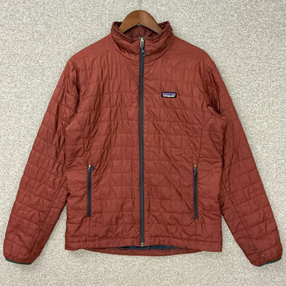 Patagonia Men's Nano Puff Quilted Jacket Size M Maroon Gorpcore Outdoor Utility